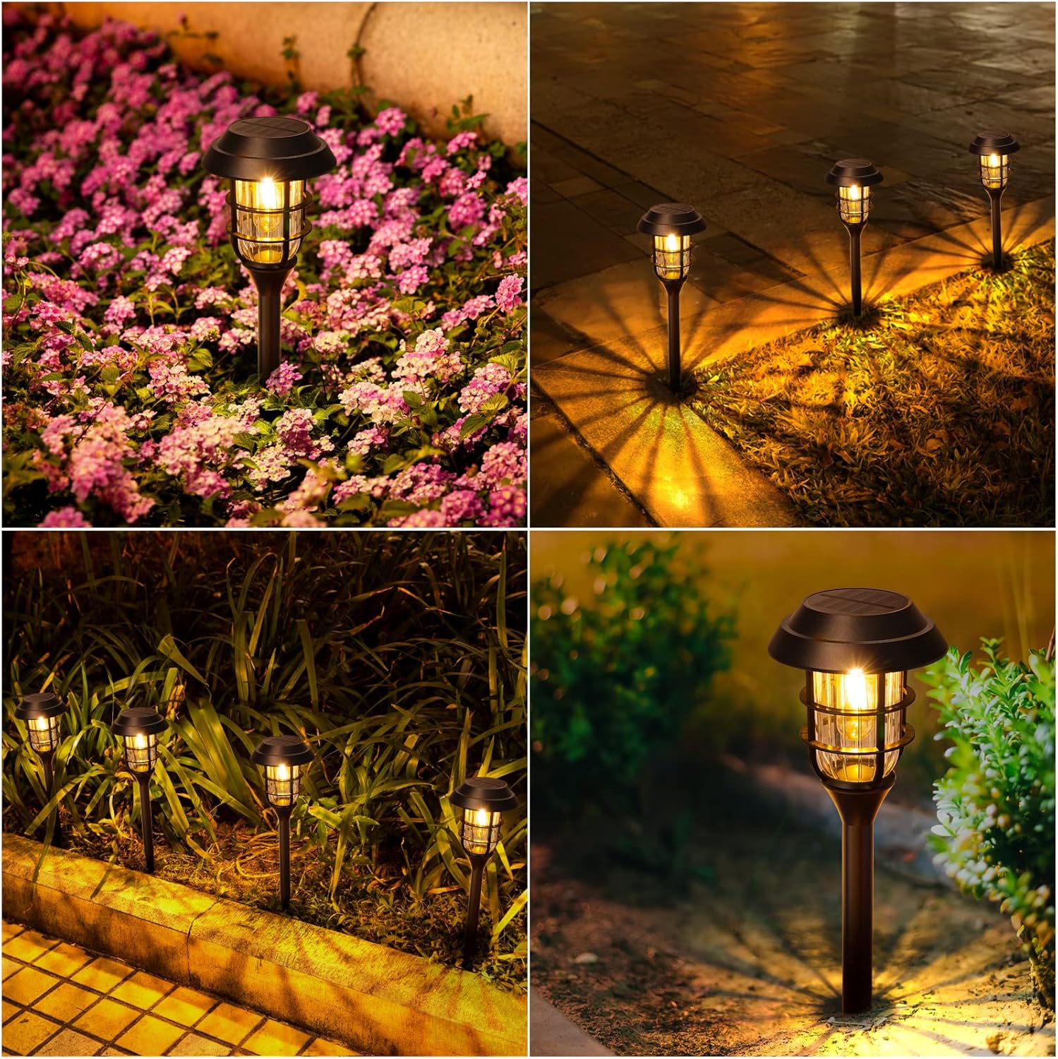 LETMY Solar Pathway Lights Outdoor, 8 Pack Bright Solar Lights Outdoor, IP65 Waterproof Auto On/Off Solar Garden Lights Solar Powered Landscape Lighting for Yard Patio Walkway Driveway - Image 7